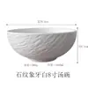 Dropshipping Tigela de Cerâmica com Textura de Pedra Criativa Tigela de Arroz de Alto Valor Tigela de Sopa Tigela de Macarrão Tigela Grande Tigela para Macarrão Instantâneo Tigela de Salada