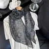 Bufanda Larga Kage 100% Gasa de Seda para Mujer, Accesorio de Cinta, Diadema, Bufanda, Versátil y Elegante, 30*160cm