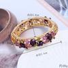 Explosiones en Vivo Pulsera de Color Brillante Chapada en Oro para Mujer Pulsera Retro de Esmalte Cloisonné Arte de la Corte Pintada