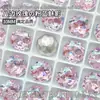 Decoração de unhas com diamante multifacetado em formato de rosa octogonal de 10 mm, feita de vidro K9 de alta qualidade com base pontiaguda.