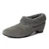 Mocasines de Piel de Cordero Forrados de Punta Profunda de Gama Alta Retro para Mujer 2026 Otoño/Invierno Nuevos Versátiles Cálidos Zapatos Peludos