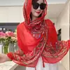 Chal de Botones Estilo Étnico para Mujer, Bufanda de Seda con Protección Solar, Fotografía de Viaje, Bufanda de Arena para Playa, Bufanda Fina de Abrigo