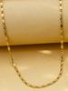 Cadena de moda transfronteriza de baldosas imitación oro arena de Vietnam collar plano chapado en oro cadena de clavícula para mujer moneda europea