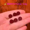 Areia Dourada Roxa Crua Z Caractere Riqueza e Fortuna Caractere Felicidade Dupla Nuvem de Cinábrio Padrão Acessórios para Pulseira DIY Flor Pequena com Furo Cinábrio