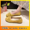Nuevos Mocasines de Suela Blanda Primavera Otoño Lazo Francés Boca Baja Zapatos de una Sola Pieza Mujer Con Faldas Fondo Plano Mocasines de Hada 2026