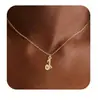 Amazon Transfronterizo Nuevo Collar de 26 Letras con Colgante de Diseño de Letra Artística de Lujo Ligero para Mujer, Cadena de Clavícula de Moda