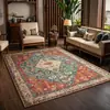 Alfombra de Sala de Estar Estilo Persa Transfronteriza, Alfombra Grande para Sala de Estar, Alfombra para Mesa de Café y Sofá, Alfombra de Cobertura Total Estilo Americano para Sala de Estar, Dormitorio, Mesita de Noche
