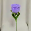 Produtos Acabados de Rosas no Atacado, Produtos Acabados com Palito Torcido, Rosas Artesanais, Flores Eternas Criativas DIY, Rosa Vermelha Única, Flor Artificial