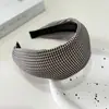 Faixa de Cabeça Larga de Lã Retrô Outono e Inverno para Mulheres, Luxo Acessível de Alta Qualidade, Cor Lisa, Faixa de Cabeça Versátil de Topo Alto, Acessórios de Cabelo para Lavar o Rosto para Mulheres