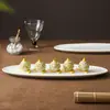 Plato para Dim Sum con Diseño de Remolino Plato de Plato Hogareño Moderno Lujo Ligero Plato de Hotel Apto para Microondas Plato para Pasteles Plato de Cerámica