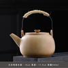 Juego de Té Kung Fu de Cerámica Negra Xyt Estilo Zen Tetera Lateral Negra de Porcelana Tetera Pequeña Olla Negra Escarchada Tetera Vintage Piedra Negra