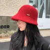 Chapéu de Pescador de Lã Misturada Novo para Outono e Inverno para Mulheres Faz o Rosto Parecer Menor Versátil Moda Aba Larga Irregular Chapéu Quente
