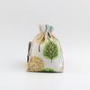 Bolsa de Algodón y Lino con Estampado de Madera y Cierre de Cordón Bolsa para Joyería Regalo Bolsa de Cuerda Empaque Vacío para Joyería Bolsita Pequeña con Cordón