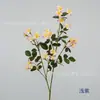 Flor de Malva Artificial 2 Galhos Haste Única para Cerimônia de Casamento, Fundo de Teto de Salão, Arranjo Floral de Seda com Toque de Luxo, Adequado para Decoração de Vaso de Hotel