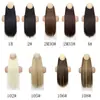 Comercio exterior europeo y americano peluca para mujer cortina de pelo de línea de pesca cabello largo liso parche de pelo natural sin costuras fabricantes en stock peluca de fibra química