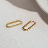 Suministro de comercio exterior transfronterizo aretes geométricos aretes de moda coreana aretes mujer red popular con joyería chapada en oro de 14K