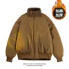 Jaqueta grossa com gola alta acolchoada de algodão para comércio exterior masculino, cardigã com zíper para outono e inverno, casaco de algodão quente, disponível em várias cores, peça externa casual