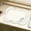 Mantel individual Felpudo de cocina de lodo de diatomeas Felpudo escurridor para encimera Barra de té Tela con tecnología de aislamiento sin lavado Felpudo de goma suave