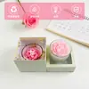 Vela Perfumada de Vidrio Transfronteriza Forma de Rosa Cera de Soja Día de San Valentín Día de la Madre Vela de Recuerdo Aromaterapia