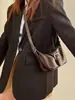Estilo japonês e coreano, minimalista e retrô, bolsa de bolinho da moda, casual e versátil, perfeita para o uso diário, bolsa de ombro, bolsa de axila, bolsa transversal