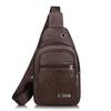 Bolsa de Peito Couro Retrô PU Macio Transversal Masculina Moda Casual de Negócios Bolsa Masculina Mochila Esportiva Bolsa de Peito Bolsa de Ombro