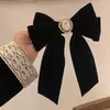 2026 Nuevo Estilo Pinza para el Cabello con Lazo Grande de Terciopelo Rojo, Accesorio para el Cabello para Niñas, Tocado de Princesa Nupcial de Borla de Alta Gama