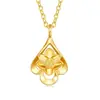Collar de Loto Gota de Agua para Mujer Elegante Versátil Colgante de Flor Moda Simple Cobre Chapado en Oro Cadena de Clavícula de Loto