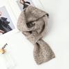 Bufanda de flor de mohair para mujer, otoño e invierno, estilo coreano, para estudiante, pareja, alargada, engrosada, cálida, todo partido, bufanda de lana tejida