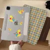Case Protetor de Tablet Apple iPad com Estampa Xadrez do Ursinho Pooh, sucção lateral Air, separação, Pro anti-dobra, Mini 10ª Geração