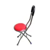 Taburete Plegable de Cuatro Patas con Bastón para Personas Mayores, Fabricante de Taburetes de Cuatro Patas Engrosados, Taburetes de Cuatro Patas de Acero Inoxidable
