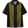 Camisa Masculina Europeia e Americana Transfronteiriça Nova Estampada em 3D Moda Simples Casual Xadrez Respirável Manga Curta
