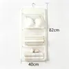 Bolsa cuadrada con cremallera para guardar ropa interior, para colgar en la pared del armario, para organizar calcetines y ropa interior en compartimentos separados, un esencial para dormitorios