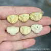 Cráneo de Calavera Tallado en Jade con Pasta Dorada Estilo Tíbet Pescado Accesorio DIY Cuentas Sueltas Semilla de Coco Rudraksha 108 Cuentas Budistas