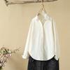 Camisa feminina de manga comprida, estilo coreano, casual, estilo ocidental, moda outono e inverno