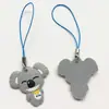 Fábrica de producción de cordón para teléfono móvil de PVC con forma de animal de dibujos animados, cordón para teléfono móvil estéreo 3D de epoxi