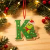 Colgante de letra acrílica de monstruo verde navideño transfronterizo, 2 estilos de adornos de árbol de Navidad, decoración de regalo navideño transfronterizo