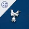 Plata Pura 999 Lazo Lirio accesorios de collar Pulsera tejida a mano DIY nicho de lujo ligero para mujer colgante pequeño