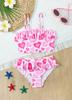 Traje de Baño para Niñas Bebé de 3 Años Niña de 6 Años Traje de Baño para Niñas Estilo Occidental Moda Niña Lindo Dibujo Animado Traje de Baño Dividido