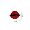 Broche de dibujos animados creativos europeo y americano Te amo Labios Pintalabios rosa Amor Feminismo Goteo de aceite Insignia para chaqueta