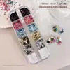 Decoraciones para arte de uñas de lentejuelas de 12 compartimentos, piezas redondas brillantes de primavera, pegatinas de uñas coloridas ultra finas de tamaño mixto para bricolaje