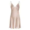 Bordado de Mariposa Seda de Morera de Peso Pesado 19 Momme Bata de Noche Sexy con Escote en V Vestido Lencero Fruncido Ropa de Casa para Mujer