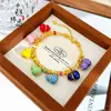 Tienda de Oro Mismo Estilo Pulsera Envuelta con Esmalte Chapado en Oro Calabaza de Siete Tesoros Ojo de Gato, Estilo Chino Nuevo Accesorios DIY Calabaza de Siete Tesoros