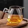 Taza de Té de Vidrio de Borosilicato Simple Estilo Nuevo con Separación de Té y Agua de un Solo Toque, Taza de Té Cuadrada Resistente a Altas Temperaturas