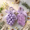 Molde de Silicona para Adorno de Jabón Artesanal Rosa Uva 3D, Cadena de Rosas de Fruta Roja Simulada Vela Aromática DIY