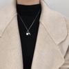 Collar de plata de ley s925 con candado y llave personalizado para mujer, cadena para la clavícula de moda, estilo frío de celebridad de internet, lujo ligero, nicho, simple