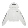 Cárdigan Corto Sudadera Estilo Gótico Retro Americano Estampado de Letras Otoño Chica Popular Casual Versátil Mangas Largas