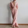 Ropa de mujer de comercio exterior transfronterizo europeo y americano, nuevo estilo de verano, elegante vestido cruzado de color liso, corte francés ajustado a la cintura