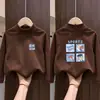 Camiseta térmica de forro polar cepillado para niños, cuello medio alto, capa base, Otoño/Invierno, estilo nuevo, para niños, capa interior cálida, estilo coreano, top casual