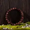 Suporta Pedidos Mistos de Novos Produtos: Joias de Mão, Pulseiras, Pulseiras de Contas Redondas para Exportação, Pulseiras de Contas com Pedra Ágata Café Imitação de Cor Escura de Cristal