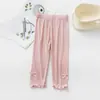 Leggings Finos de Modal para Niñas de Verano, Pantalones para Niños, Pantalones Capri para Bebés, Shorts para Niños para Uso al Aire Libre